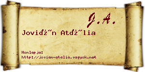 Jovián Atália névjegykártya